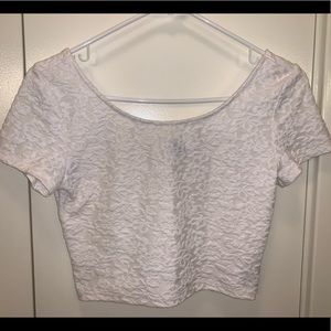White floral crop top